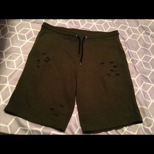 Men's olive green shorts